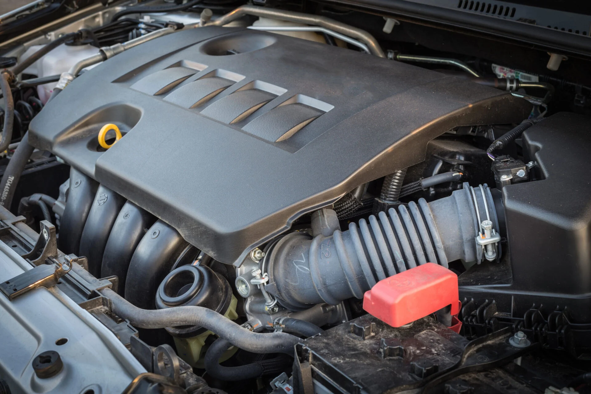 Close up of car engine