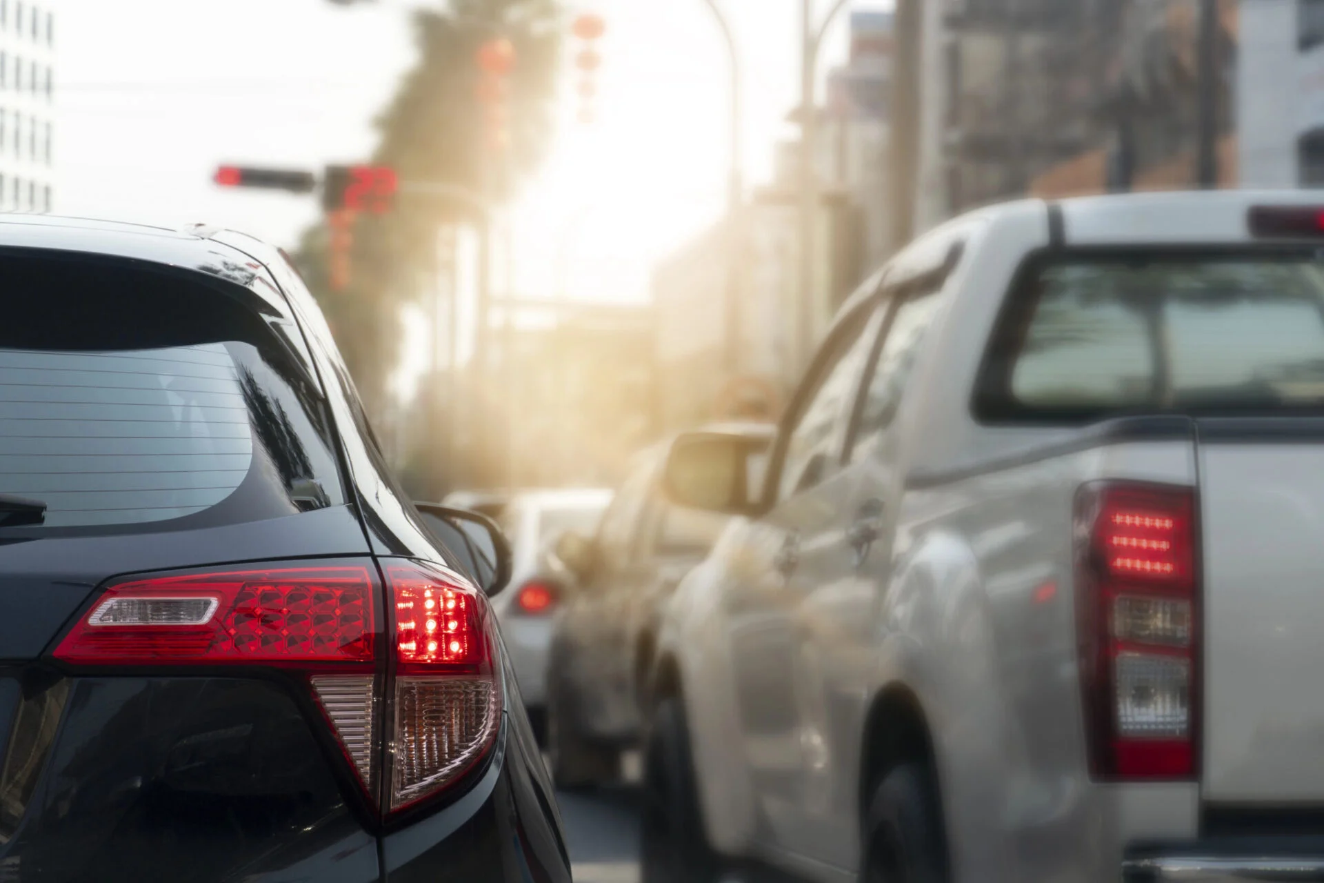 Close up of tail lights in florida