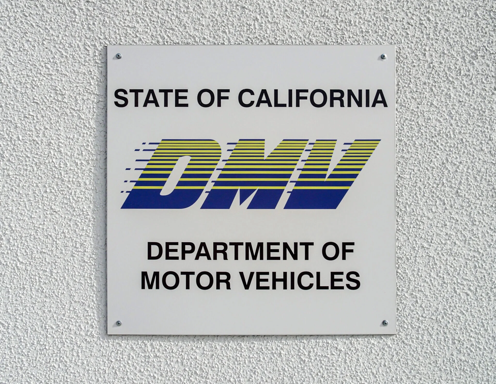 California DMV sign