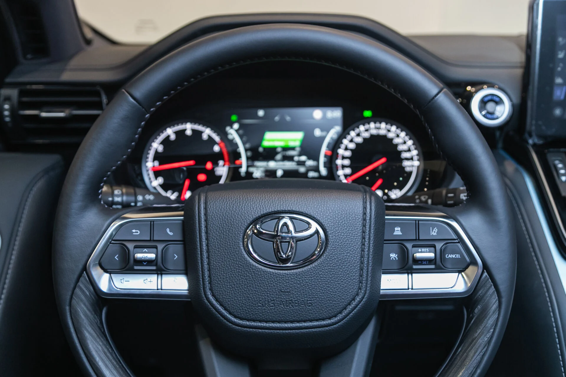 Toyota Land Cruiser 300, interior cabin details, speedometer and tachometer