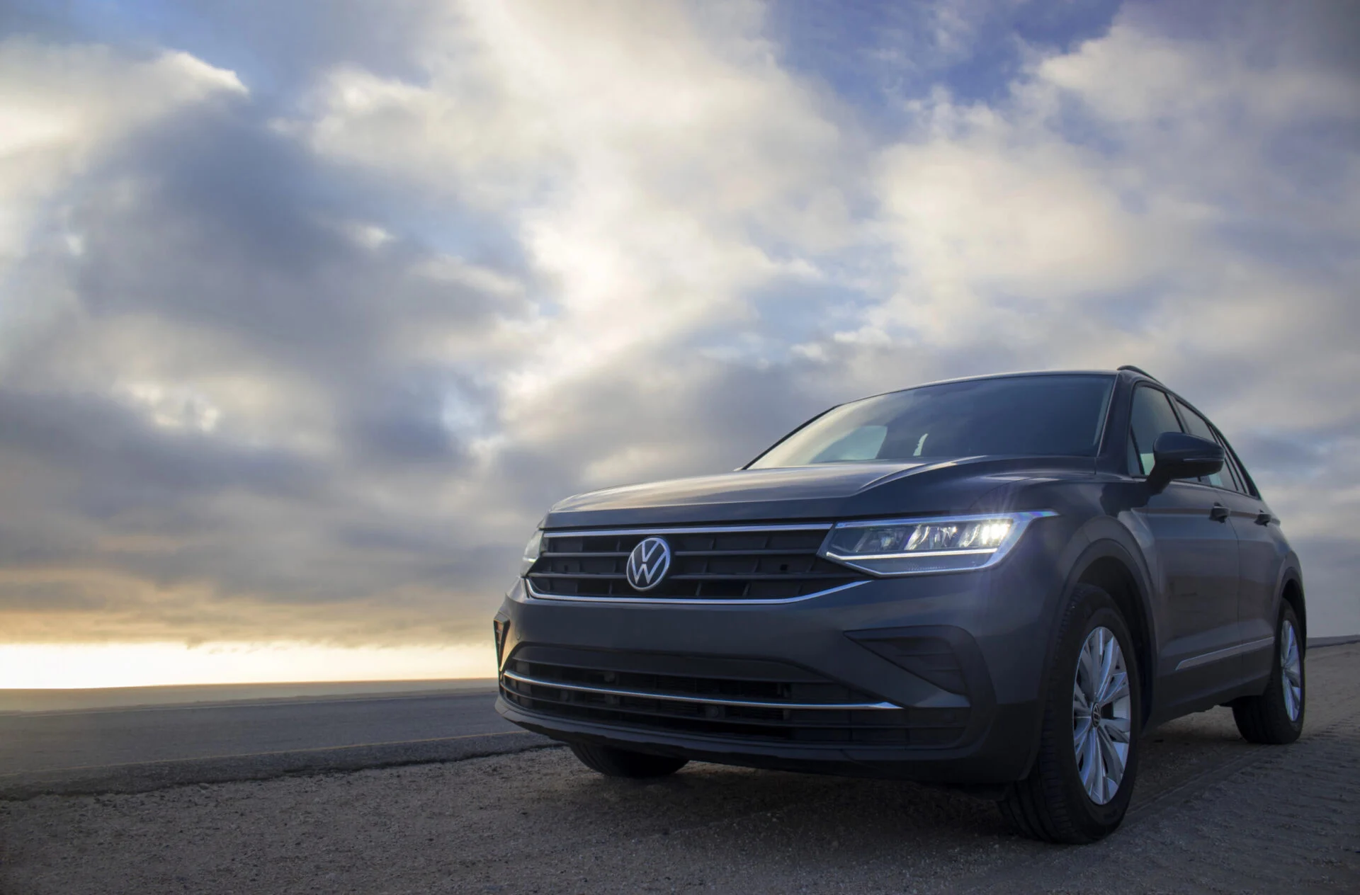 Volkswagen Tiguan in the sand.